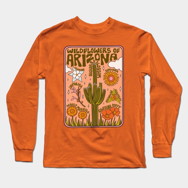 Arizona Wildflowers Long Sleeve T-Shirt by Doodle by Meg